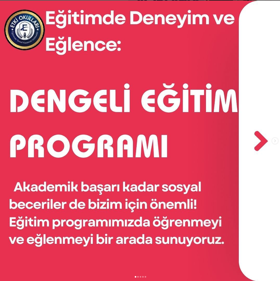 Eğitimde Deneyim ve Eğlence : Dengeli Eğitim Programı